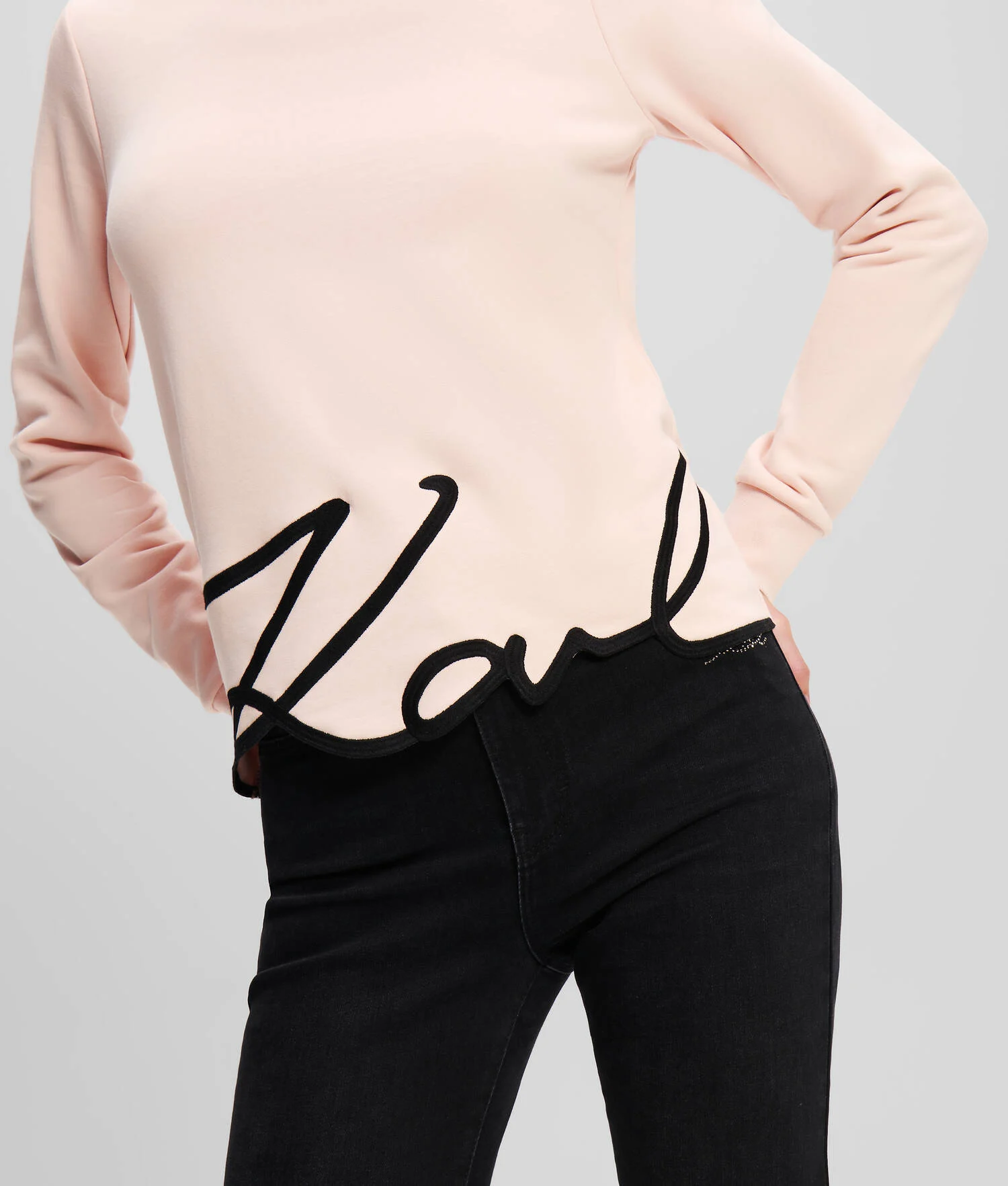 SWEAT-SHIRT À OURLET KARL SIGNATURE