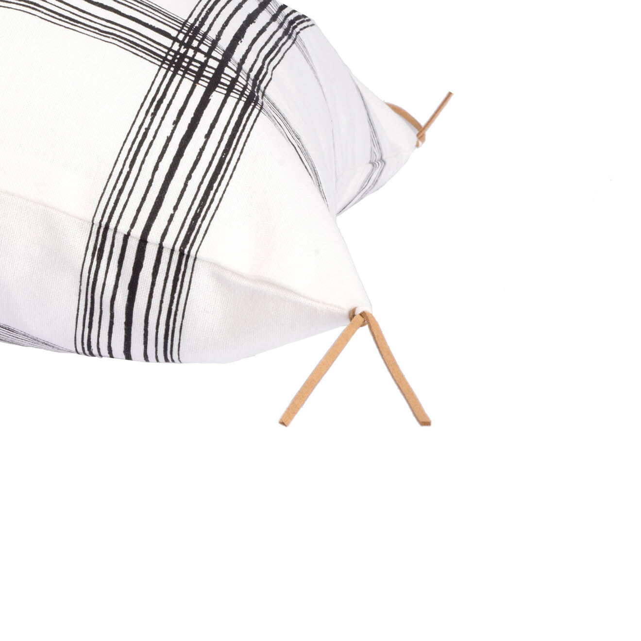 Febronie Housse de coussin Madras noire - 50x50 cm