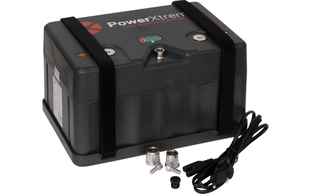 PowerXtreme X60 Lithiumbatterie 12,8 V 60 Ah mit integriertem Ladegerät und Bluetooth