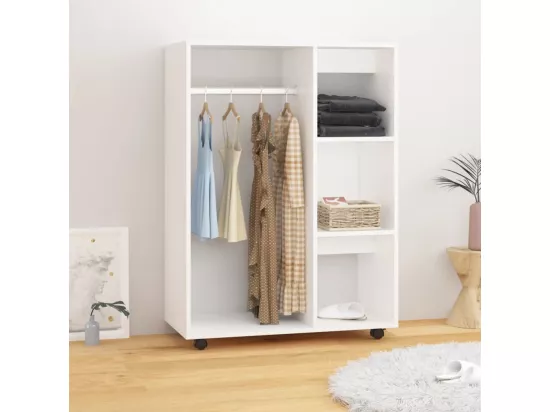 Garde-robe Blanc 80x40x110 cm Bois d’ingénierie