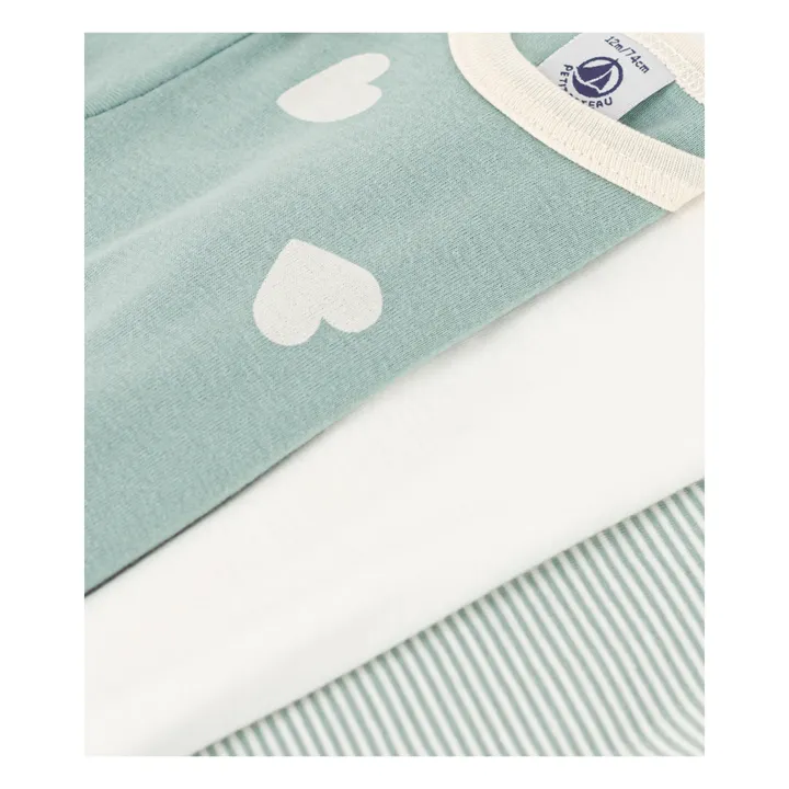 Petit Bateau Lot 3 Bodies Loving | Sauge