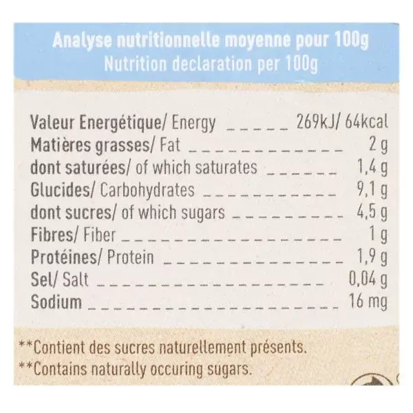 Sobremesas lácteas orgânicas de leite de cabra com sabor de pera e baunilha da Babybio em sachês +6m 4 x 85g