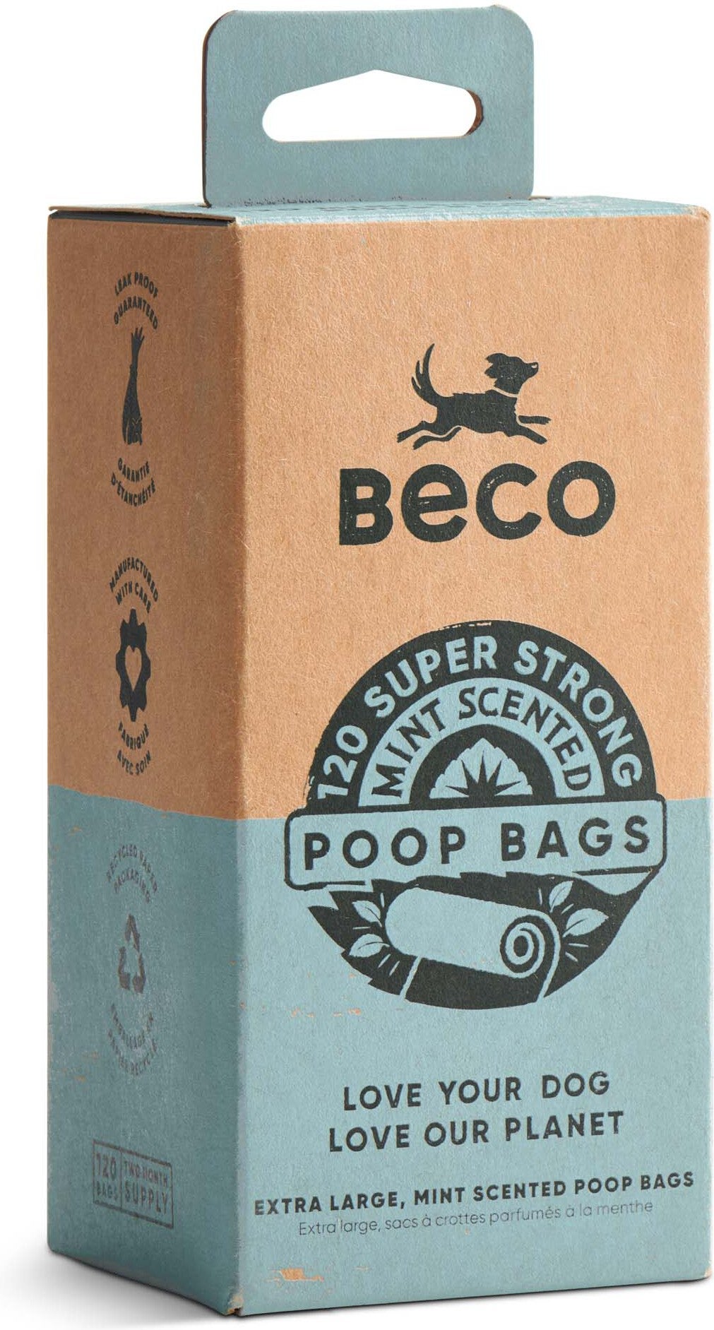 Beco poepzakjes Mint groen 8 x 15 stuks
