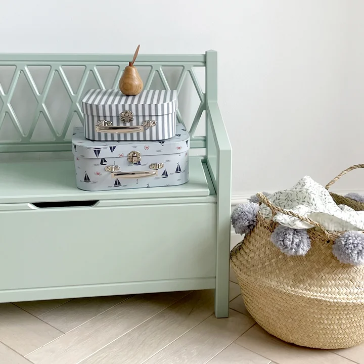 Cam Cam Copenhagen - Harlequin Kinderbank mit Aufbewahrung, weiss