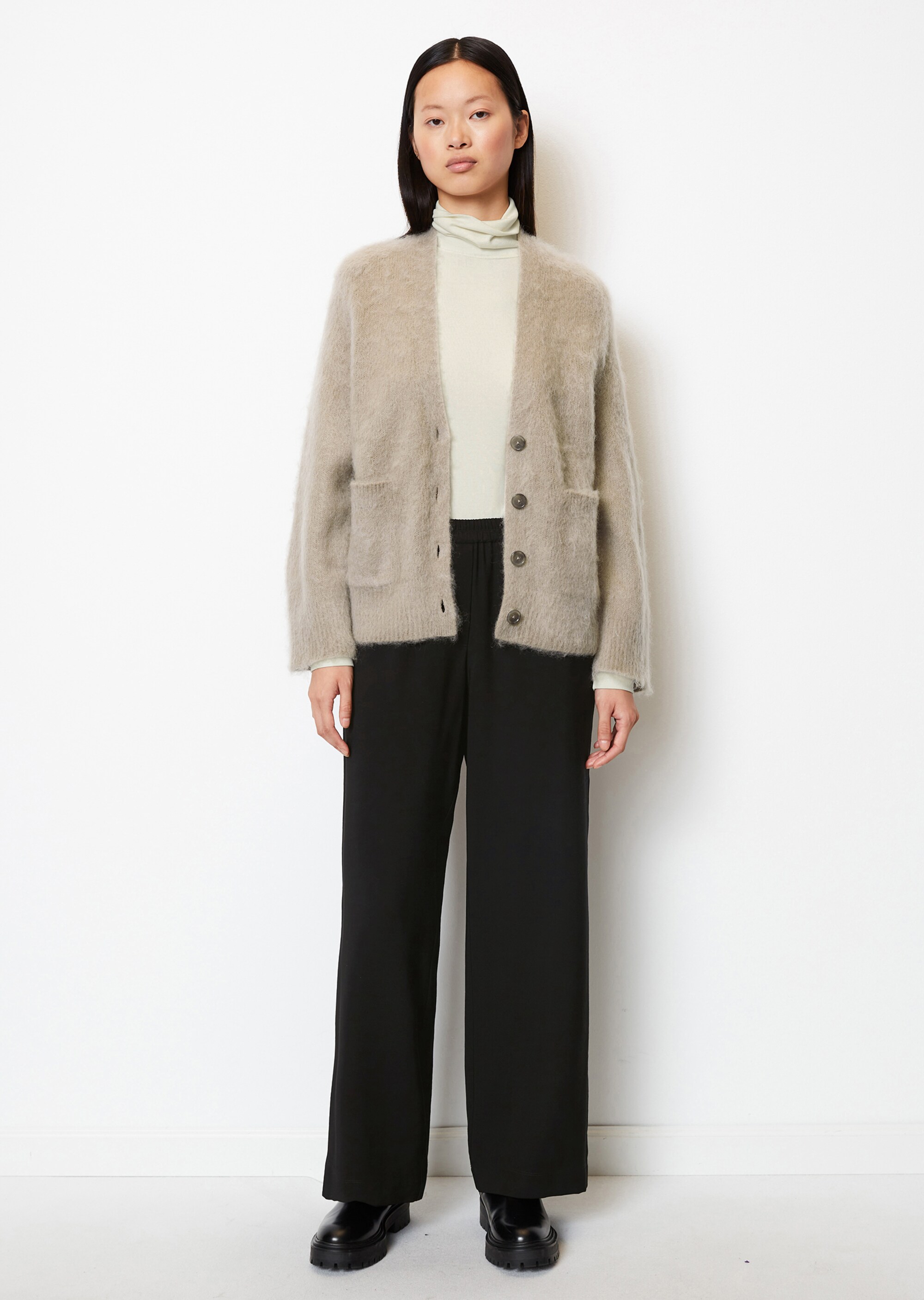 Kuscheliger Flausch-Cardigan oversized aus Mohair-Wolle-Mix