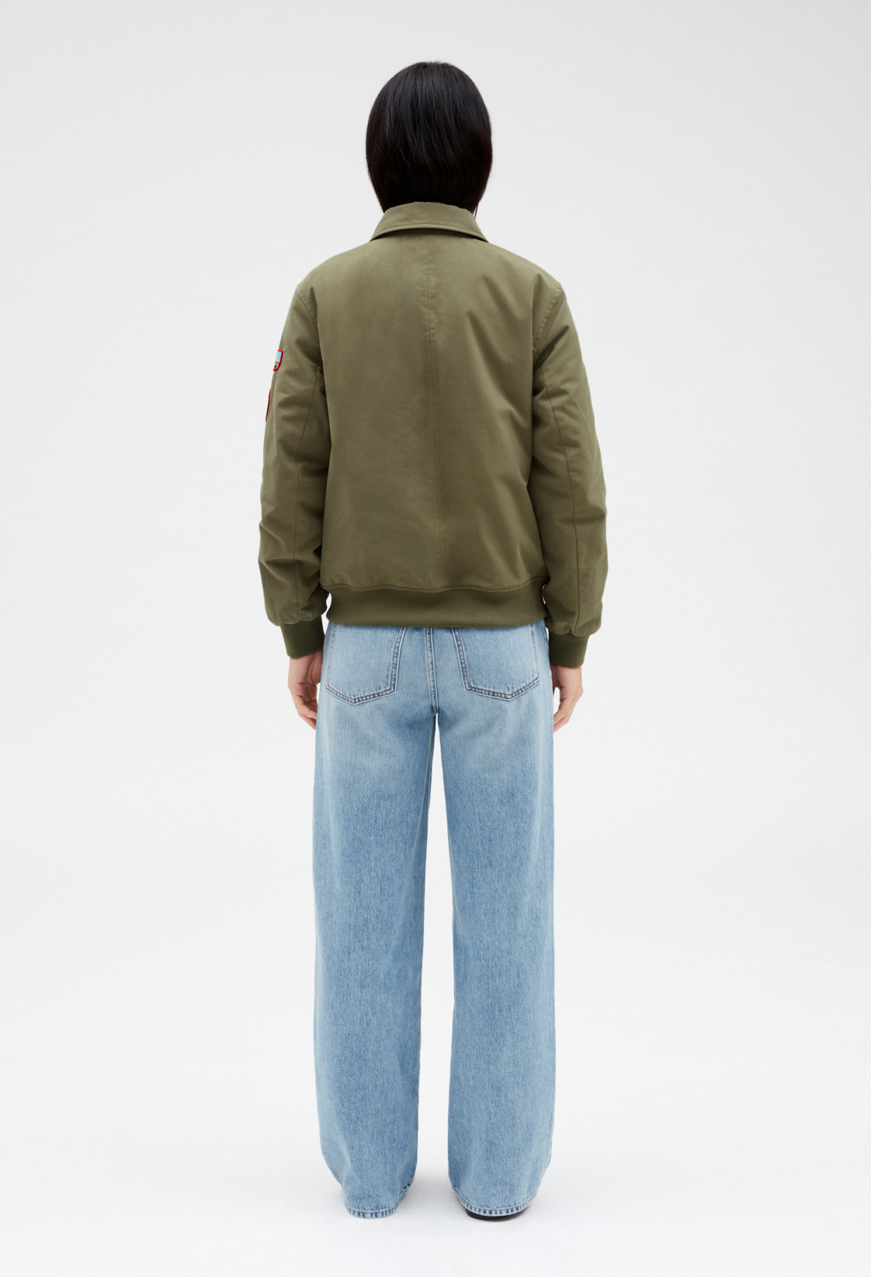 Blouson zippe kaki