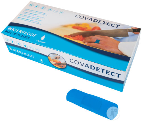Covadetect Pansement Bleu Détectable 19x72mm Imperméable 100 Pièces (1972w)