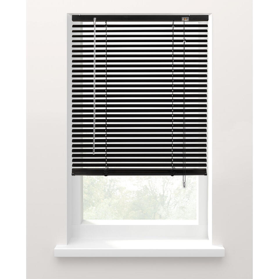 Fenstr jaloezie aluminium 25 mm matzwart - 180x180 cm