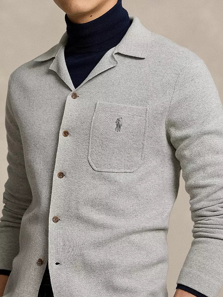 POLO RALPH LAUREN Strickjacke hellgrau