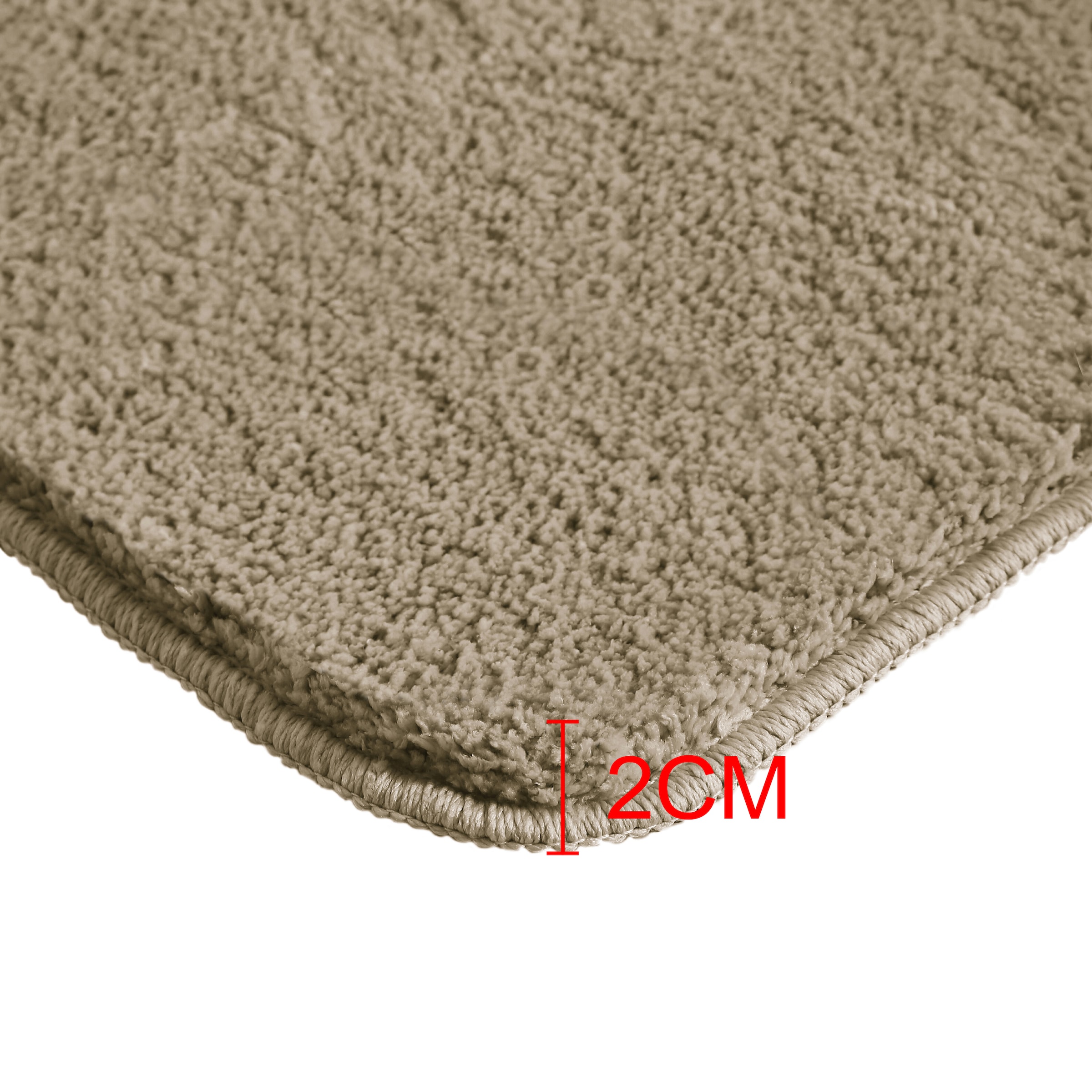 my home Badematte »Inga, Badezimmer Teppich, Badvorleger« Höhe 20 mm rutschhemmend beschichtet fussbodenheizungsgeeignet | schnell trocknend | strapazierfähig Badteppich, unifarben, weich, als halbrund und rechteckig erhältlich