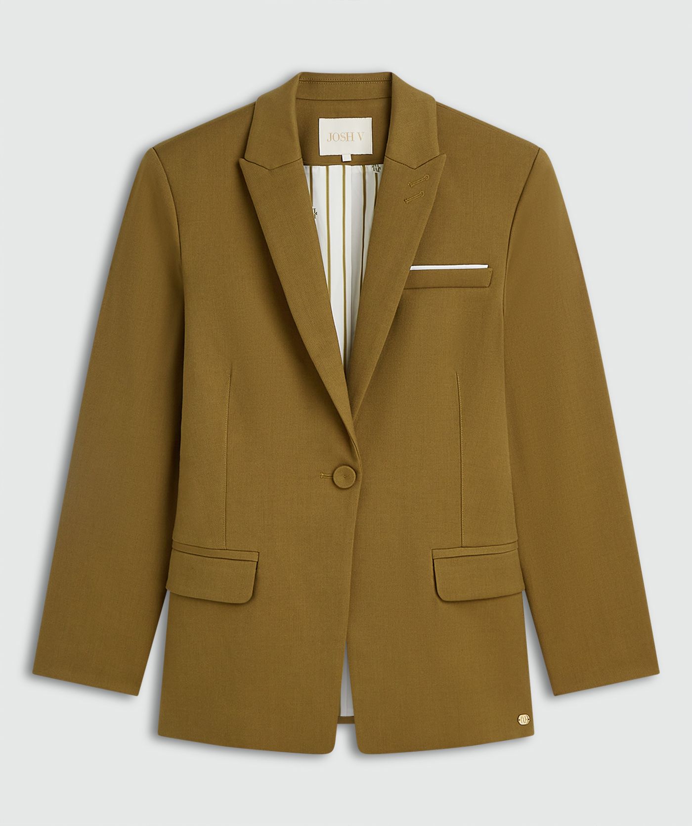 JV-KANAN getailleerde blazer - olive green