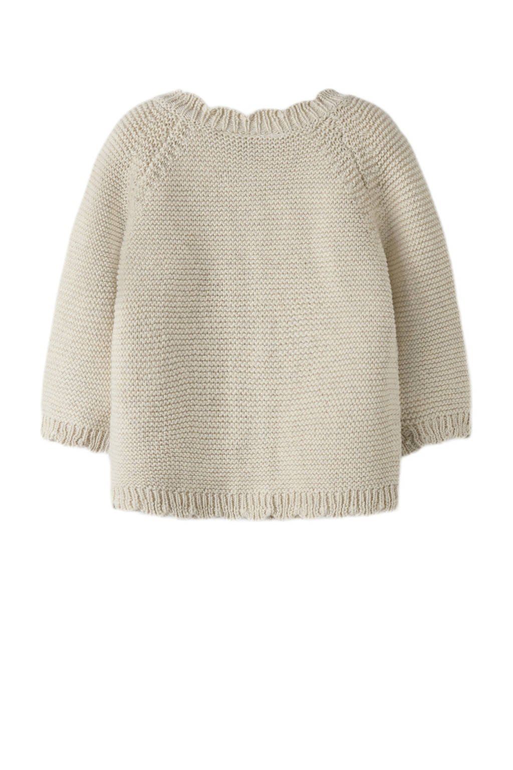 NAME IT BABY vest beige fijn gebreid