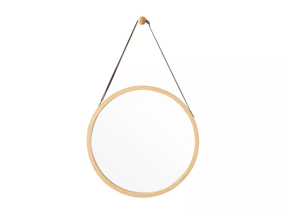 Miroir mural avec cadre bambou marron 38 x 1.5 x 61 cm 03_0007893