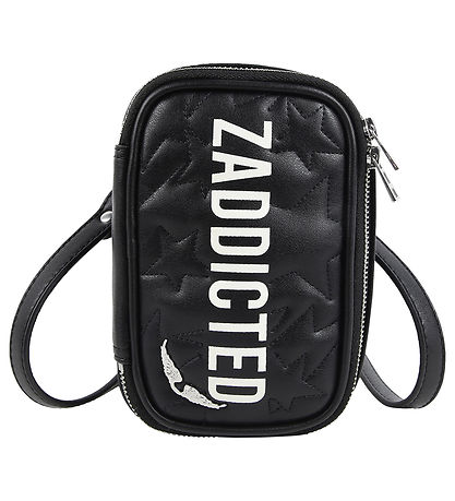 Zadig & Voltaire Umhängetasche/Gürteltasche - Schwarz m. Text
