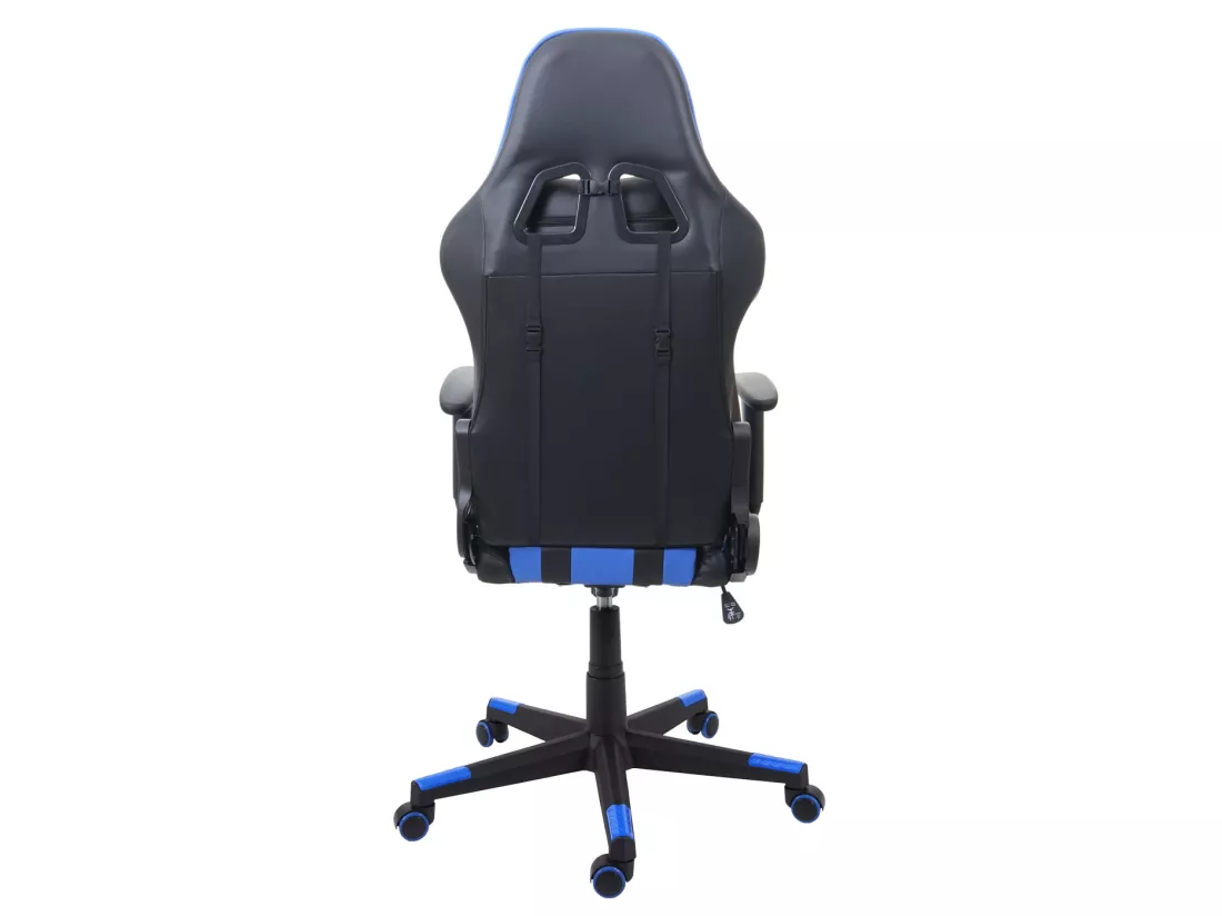 Chaise de bureau MCW-F84, noir/bleu
