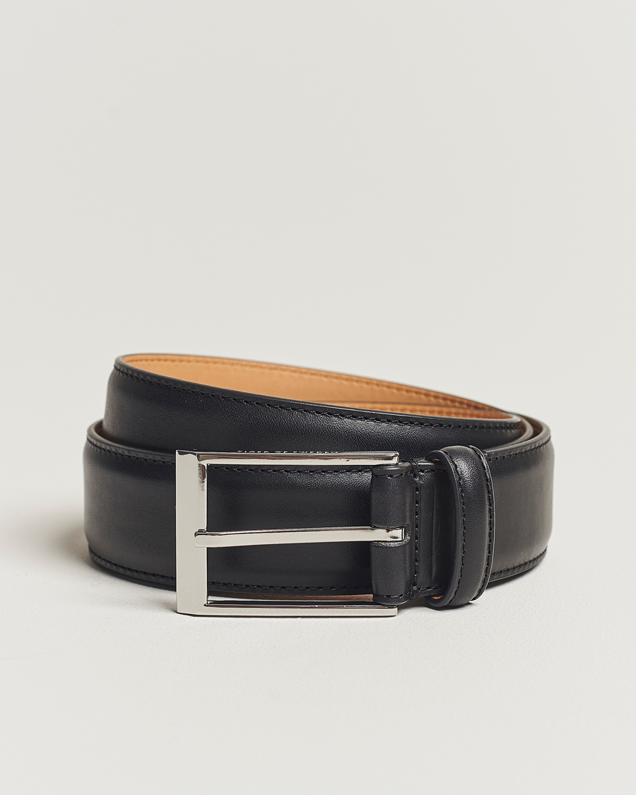 Tiger of Sweden Helmi Leather 3,5 cm Belt Black