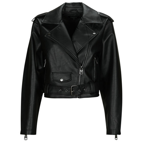 Only - ONLLOUIE FAUX LEAHTER BIKER OTW - Noir