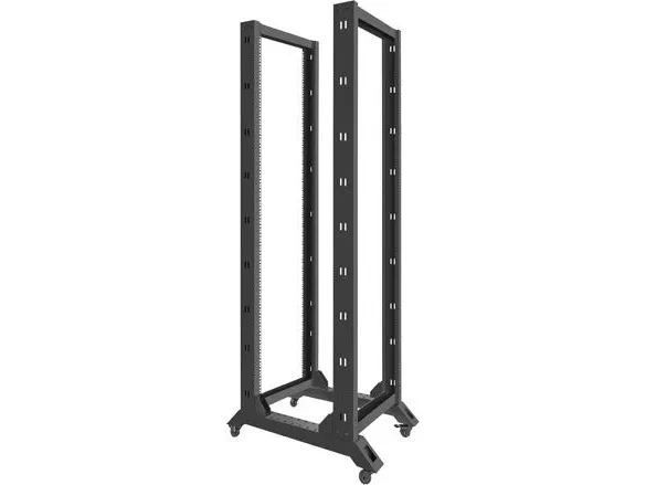 Lanberg - Rack åben ramme - 4-pæl - sort - 42U - 19