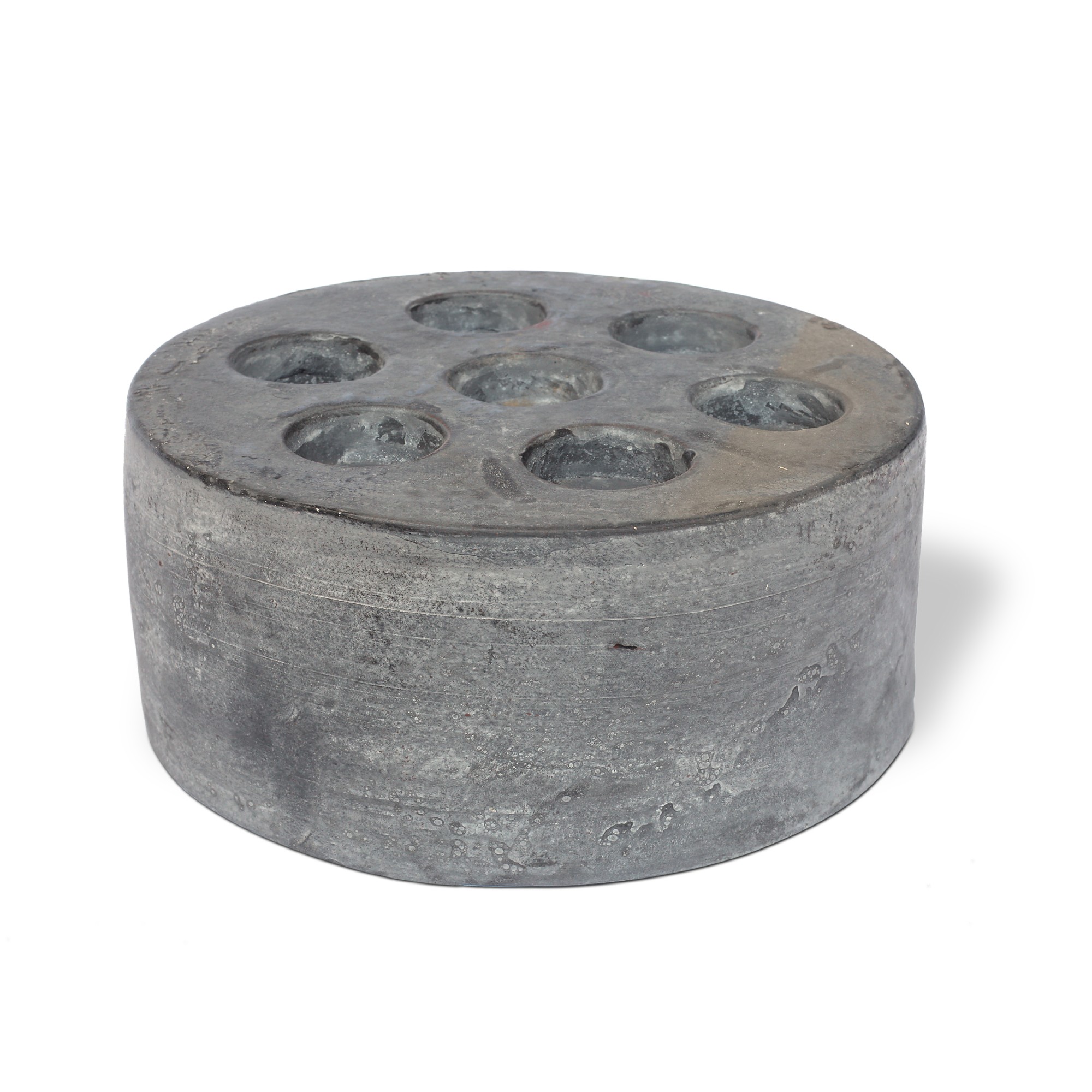 7-er Teelichthalter, grau, Ø 22 cm, H 11 cm von fischer's lagerhaus