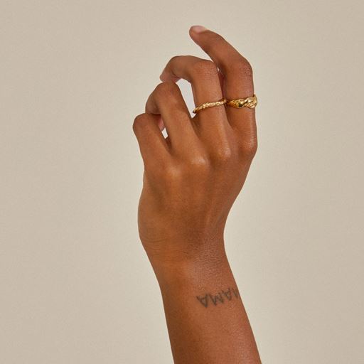 Pilgrim Sun 2-pak Ringe, Gold Plated