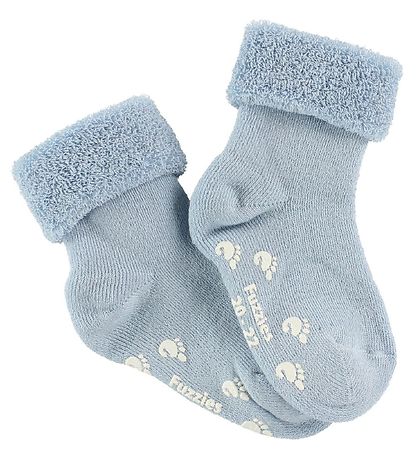 Fuzzies Babysocken - Anti-Rutsch Unterseite - Hellblau