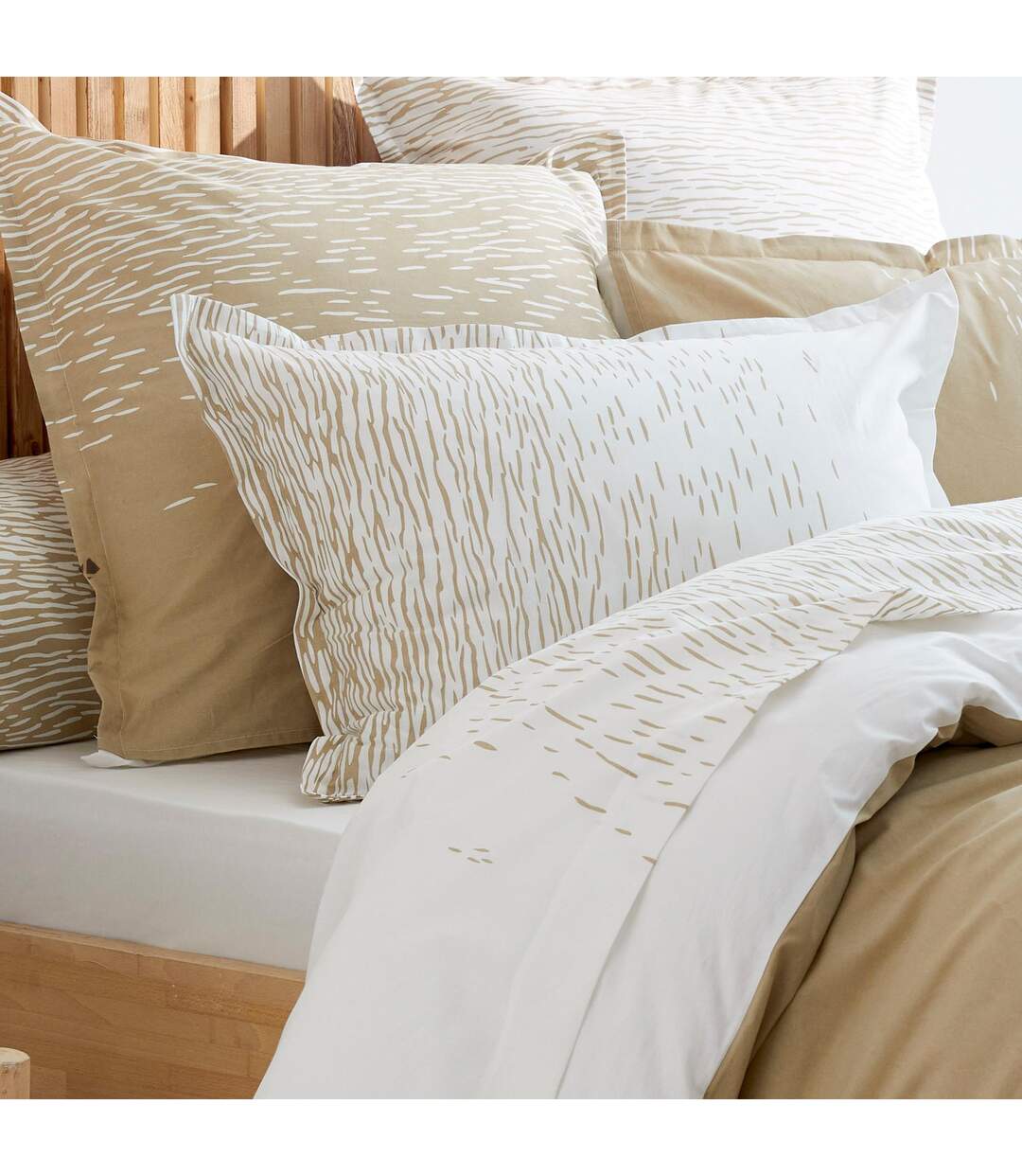 Drap plat 280x310 cm coton REFLET Sable