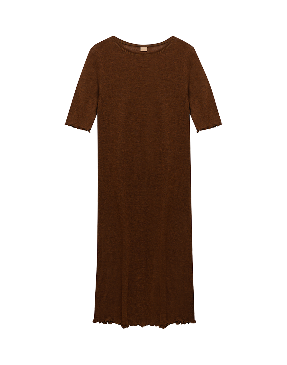 Pointelle t-shirtjurk van merinowol/zijde voor dames