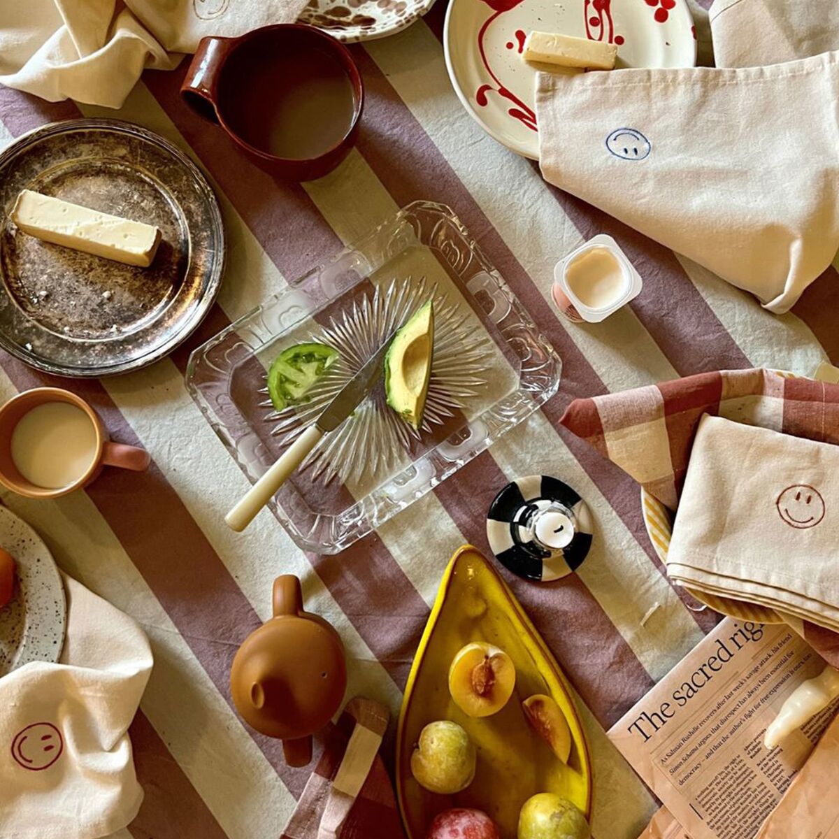 Happy servietter 40x40 cm, 4-pakning