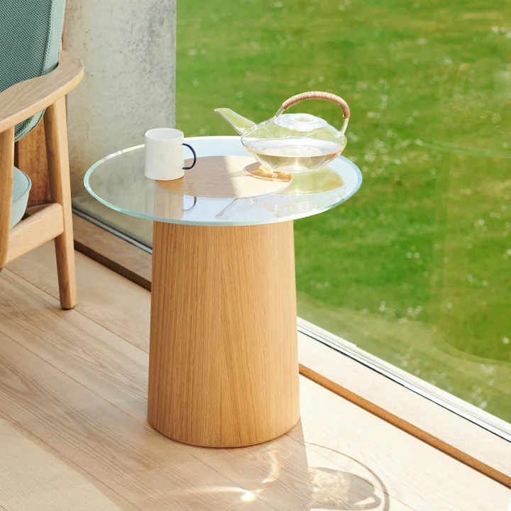 Fritz Hansen - Stub Beistelltisch, H 44,5 Ø 49 cm, Esche schwarz