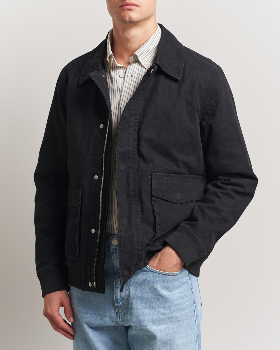 A Day's March Bader Cotton Flight Jacket Black