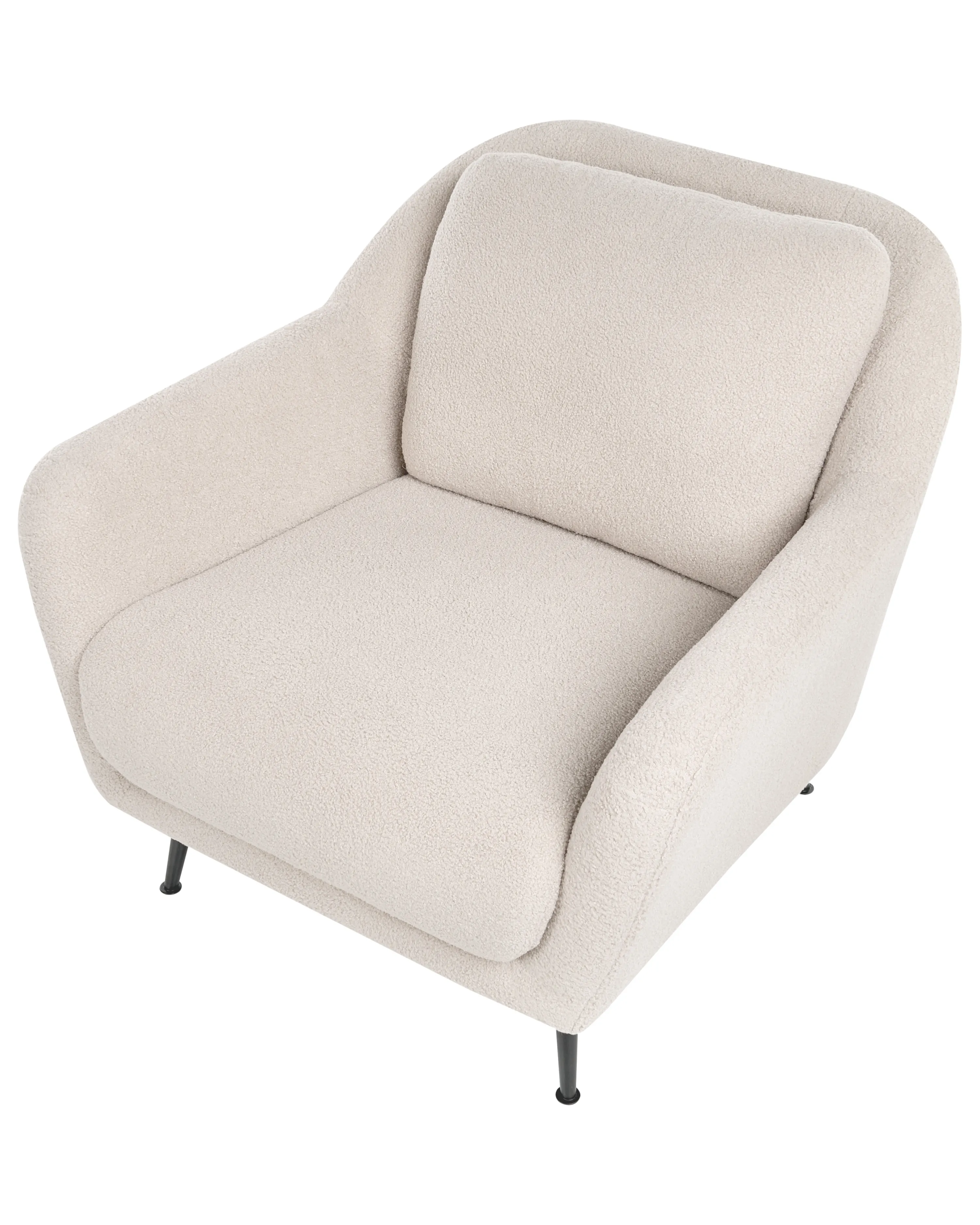 Fauteuil EIBY Bouclé Beige