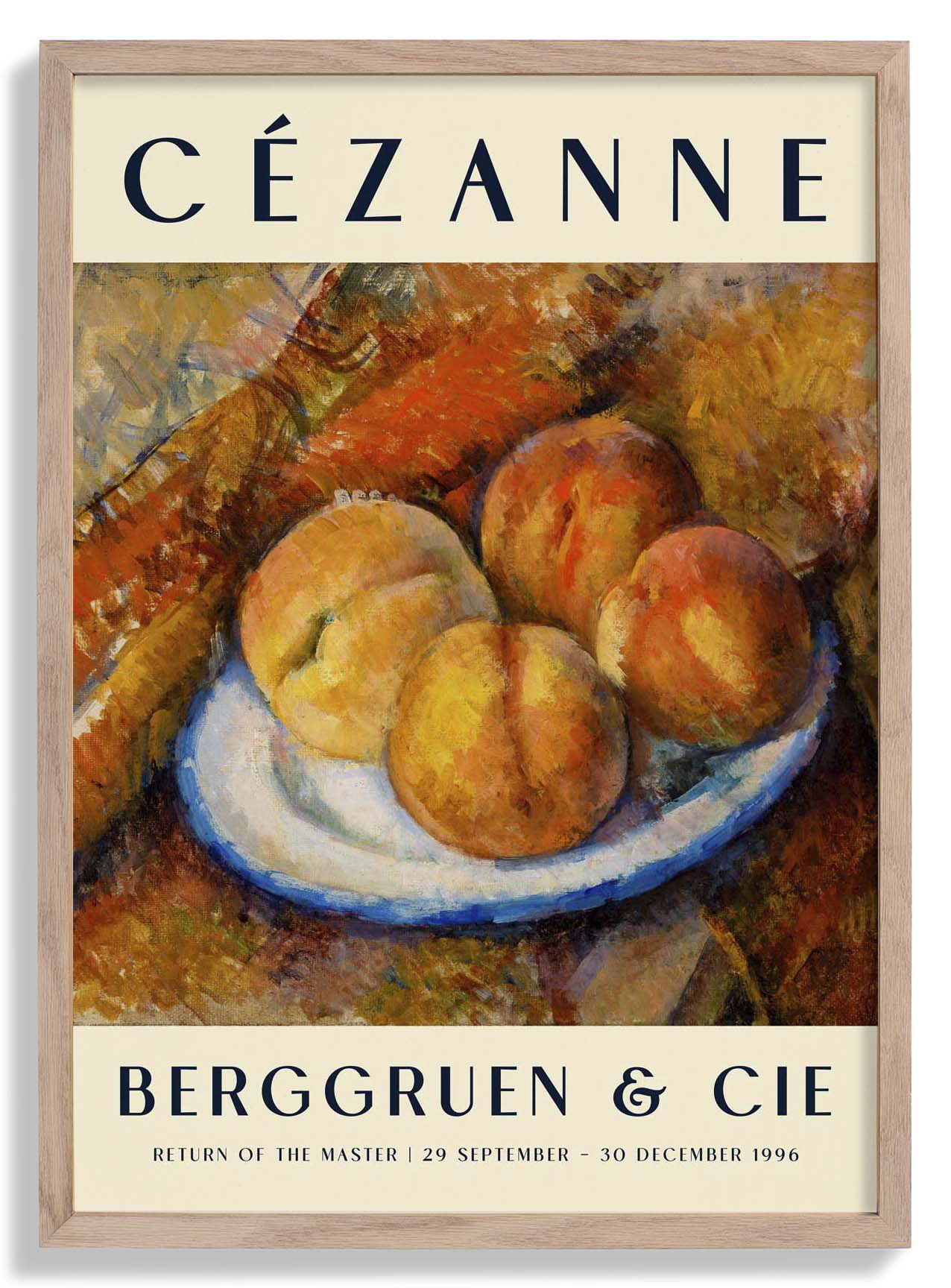 Vier Pfirsiche Kunstausstellung von Paul Cézanne