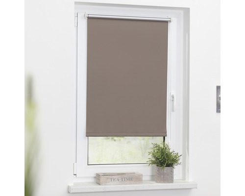 Lichtblick Thermo klemrolgordijn, taupe, 45x150 cm, zonder boren, inclusief klembeugels
