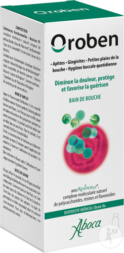 Aboca Oroben Bain de Bouche Contre Les Aphtes Gingivites Et Petites Lésions 150 ml