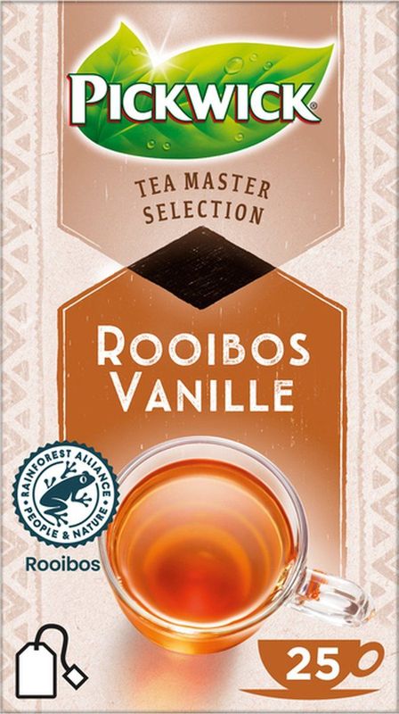 Thee pickwick master selection rooibos vanille | Pak a 25 stuk | 4 stuks