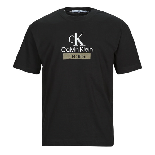 Calvin Klein Jeans - STACKED ARCHIVAL TEE Negro