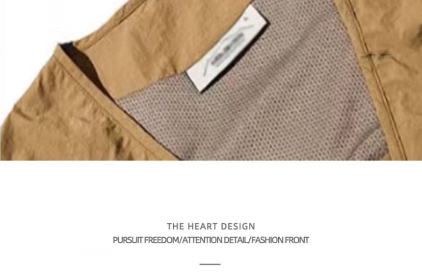 Zentrus - V-hals effen vest met zakken