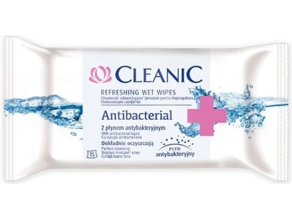 Cleanic Antibakterielle oppfriskende servietter 1 pakke med 15 stk