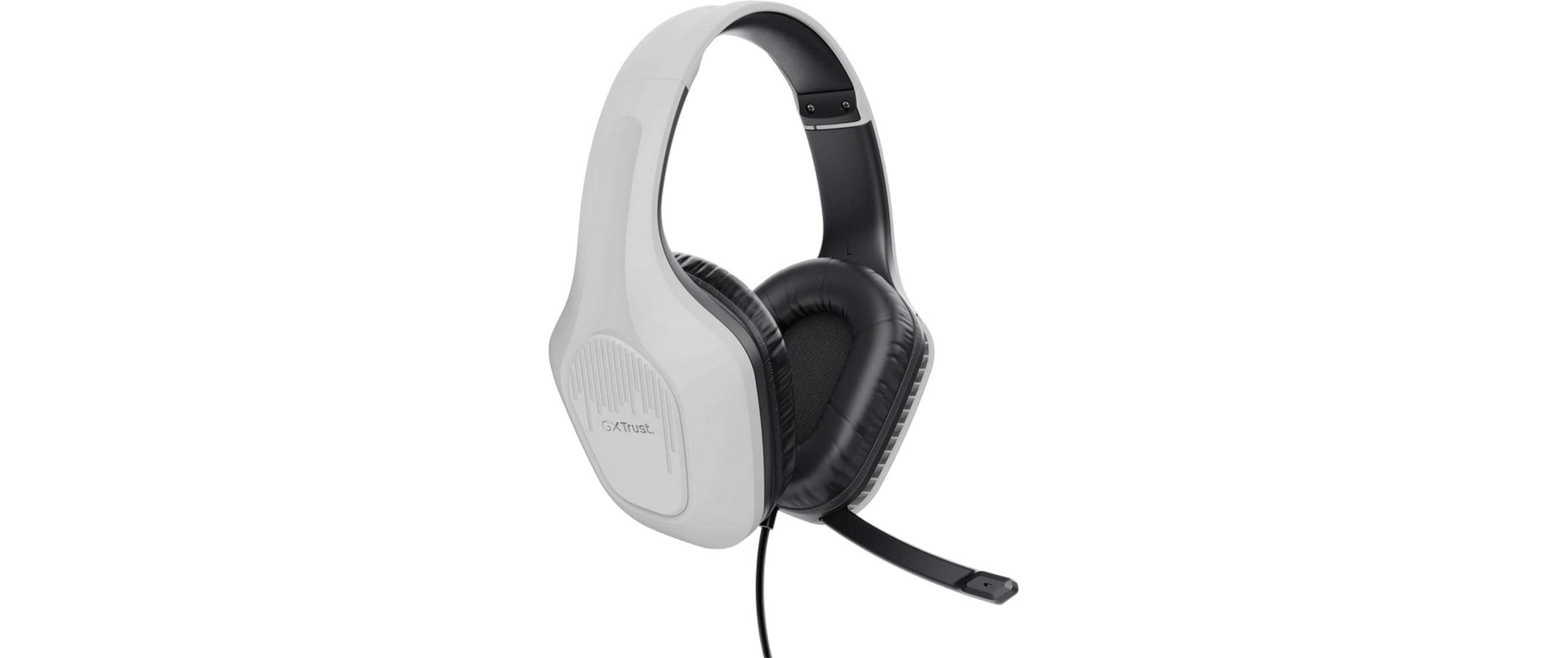 Headset GXT 415PS Zirox Schwarz/WeissFederleichtes ohrumschliessendes Gaming-Headset, geeignet für Ihre PS5-Konsole