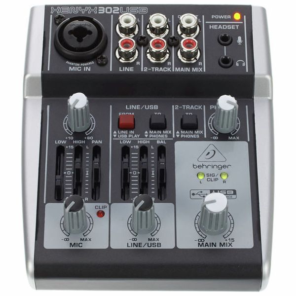 Behringer Xenyx 302USB Headset Bundle
