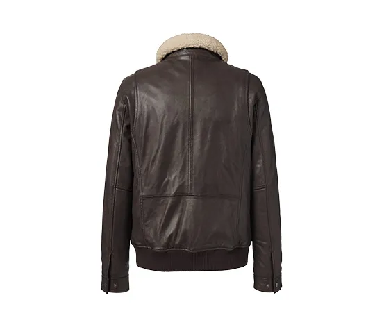 Lederjacke im Aviator-Style