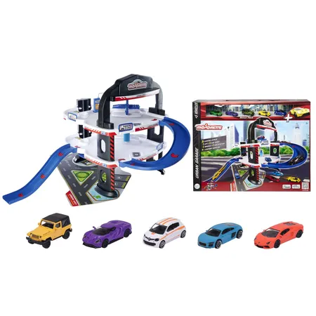 Majorette Urban Garage + 5 Cars