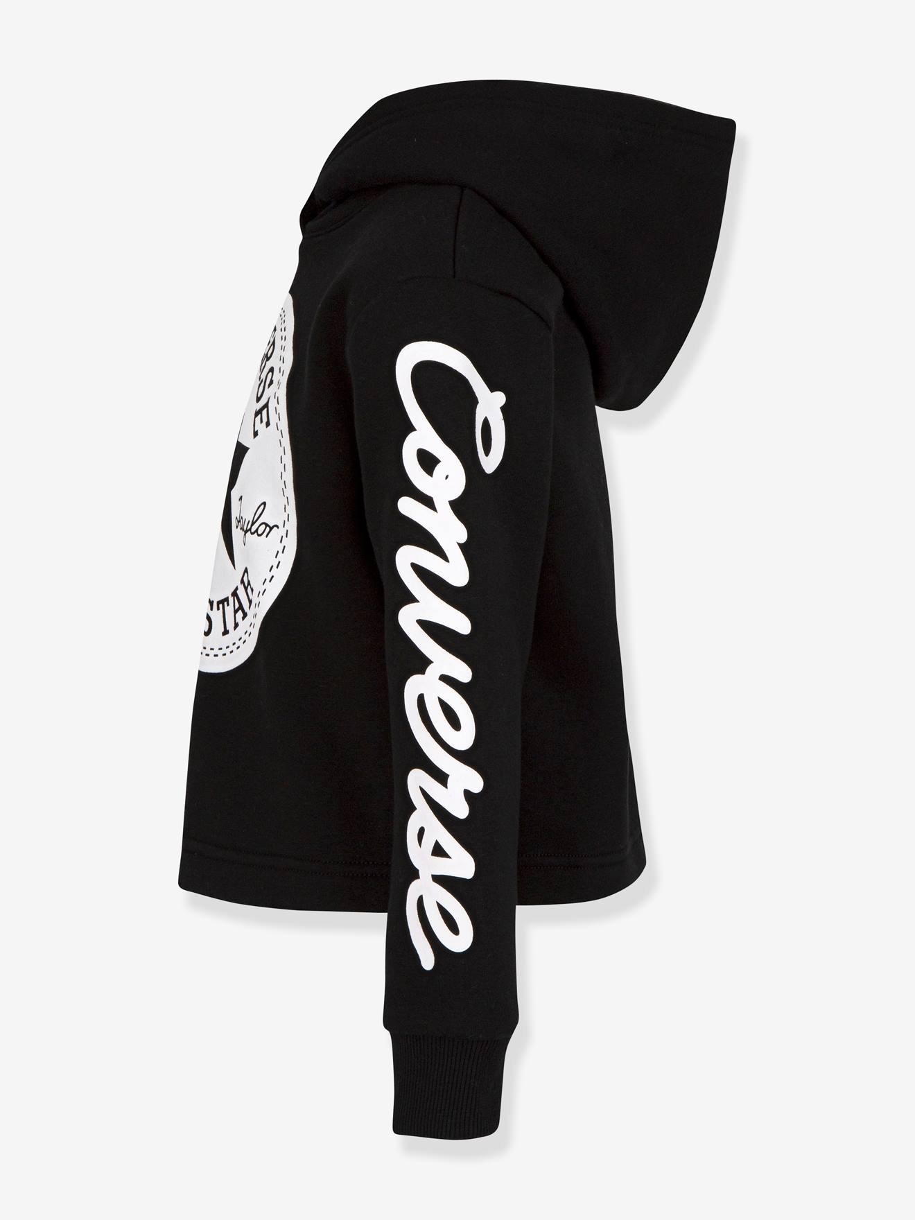 Moletom cropped Converse Chuck Patch - Preto