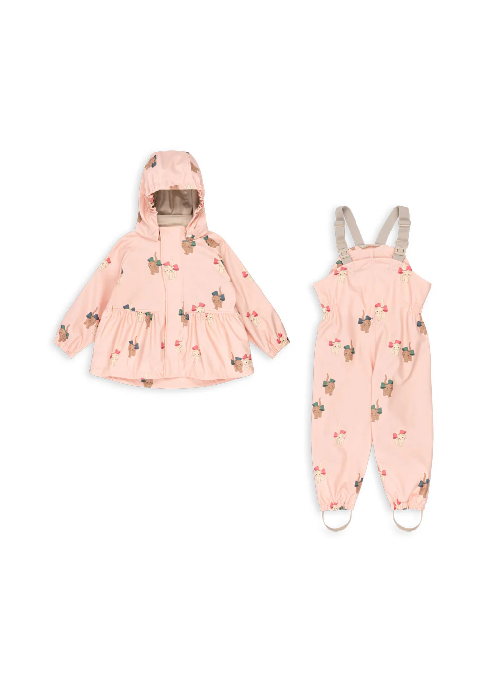 Rainy palme regnsæt - bow kitty pink - 12M