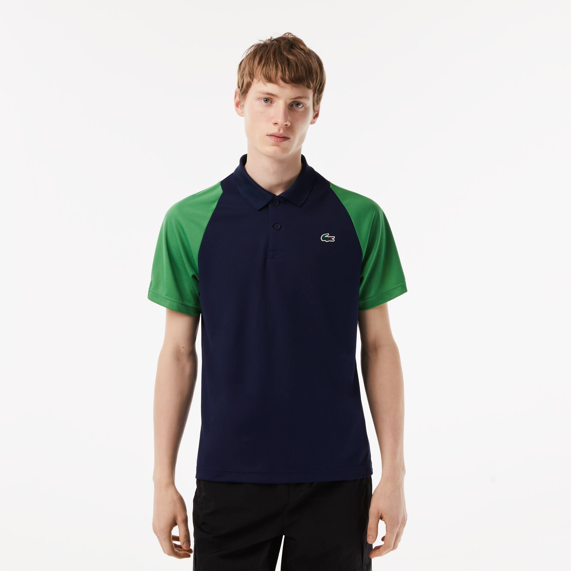 Herren LACOSTE TENNIS Poloshirt aus recyceltem Polyester Kurze Ärmel - Blau - Lacoste - Herren