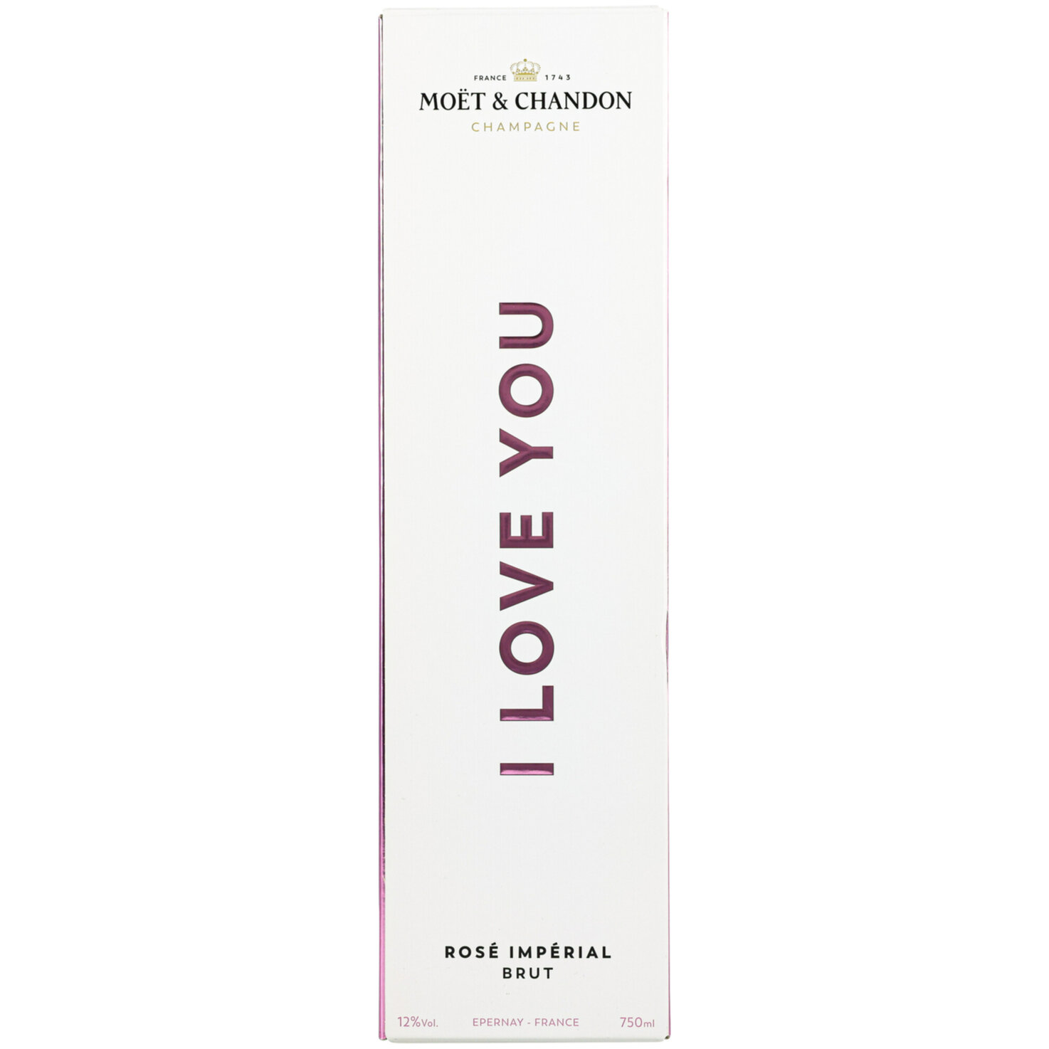 Champagne AOC Rosé Impérial All Year Long I Love You Geschenkbox Moët & Chandon -75cl