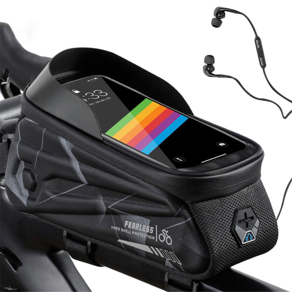 Spritzwasserfeste Gravel Bike Velo Smartphone Tasche für den Fahrrad Rahmen (bis 7