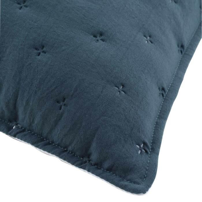 HOUSSE DE COUSSIN ET ENCART 40X40 CM MICROFIBRE BICOLORE