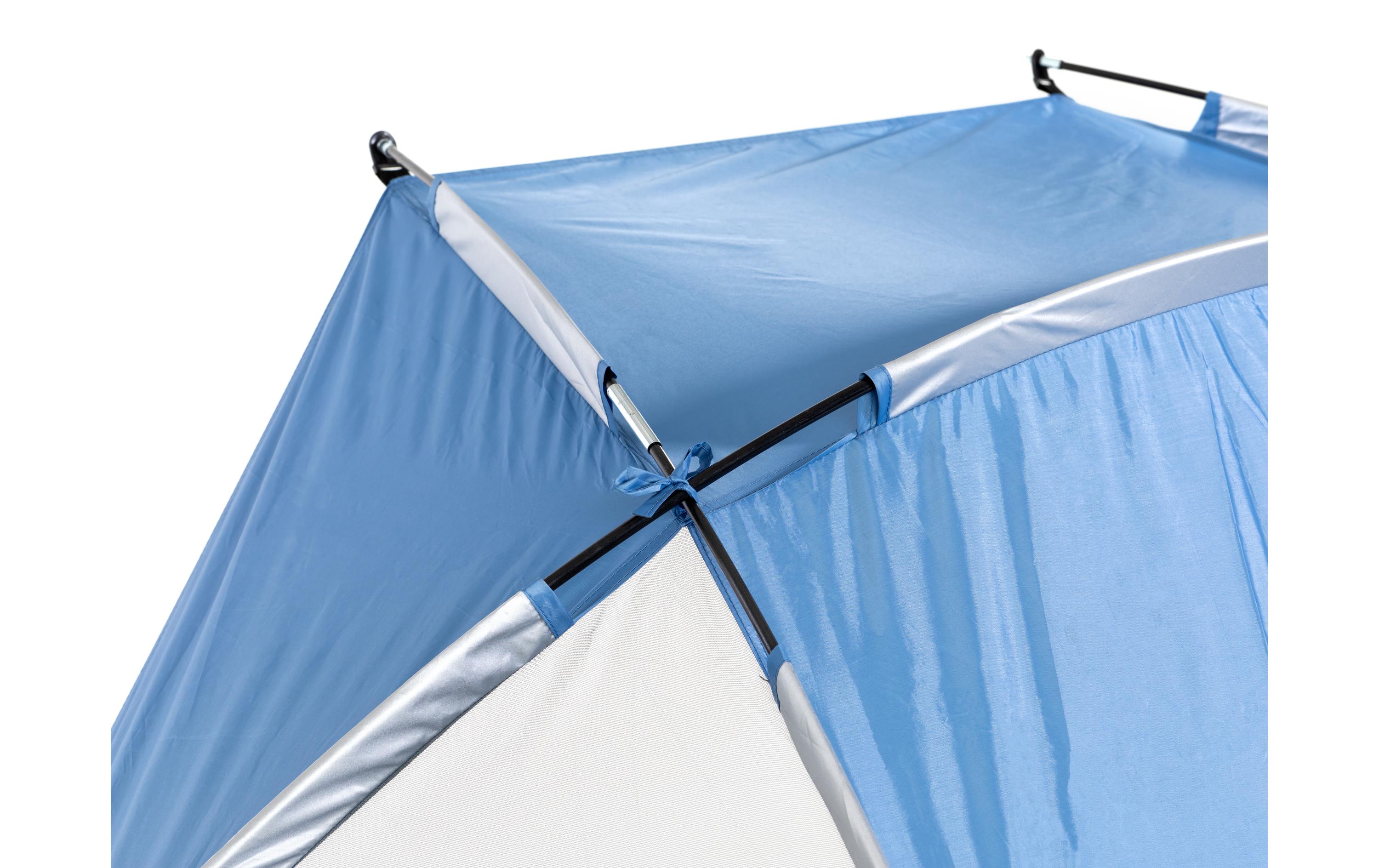 Strandzelt XL, BlauStrandmuschel schützt vor Sonne, Wind und leichtem Regen