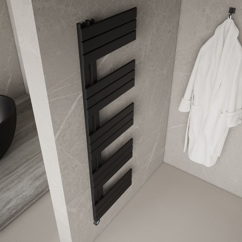 Boss & Wessing - Russ - Elektrische Handdoekradiator - Mat Zwart - 755W